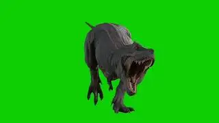 dinosaur green screen effect with sound copyright free  t-rex 