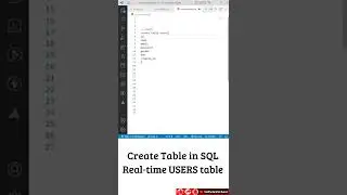 SQL: Create a table syntax with real-time example, 
