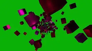 Красивый футаж на хромакее: КУБИЧЕСКИЙ ПОЛЁТ. ChromaKey
