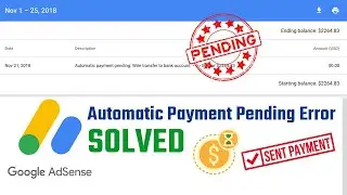 Automatic Payment Pending Google AdSense [Solved]