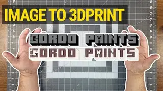 Creating stylized text images and converting them into 3D prints.