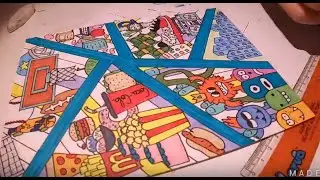 Geometric Split Doodles! (First YouTube Video)