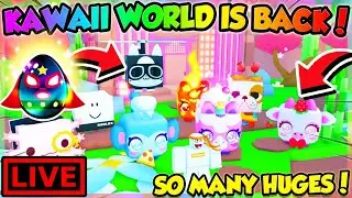 (🔴LIVE) KAWAII WORLD IS BACK!! Giveaways & Grinding!! (Pet Simulator 99 Roblox)