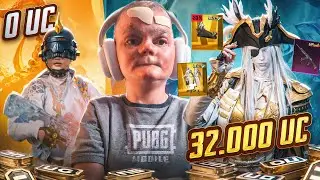 ОЧЕНЬ ФАРТОВАЯ ПРОКАЧКА НА 32.000 UC  ВЫБИЛ ВСЕ ЧТО ХОТЕЛ ПОДПИСЧИК НА АККАУНТ PUBG MOBILE