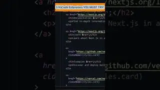 5 VsCode Extensions YOU MUST TRY! 