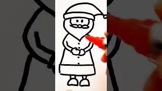 Аяз атаның суретін салу. Дедмороз.