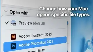 Mac: Change Default App For File Type