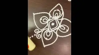 5 to 1 Simple Flower Rangoli Designs | Easy Kolam Muggulu #shorts