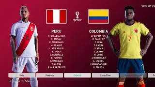 PES 2021 - FIFA World Cup 2022 Qatar - Peru vs Colombia - Gameplay eFootball PES 2022 Mod
