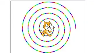 How to draw spiral Pattern in scratch and pictoblox| Very easy to create|