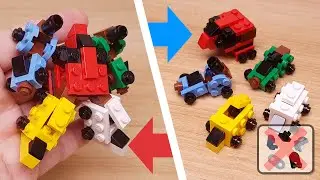 NO SUS parts! Easy LEGO parts combat vehicles combiner robot - Titan V #lego #megazord  #combiner