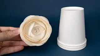 Flowers from Paper Cup | How to make Flowers out of paper | Home Decor | Paper Cup Craft