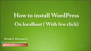 How to install WordPress on localhost (with few clicks )