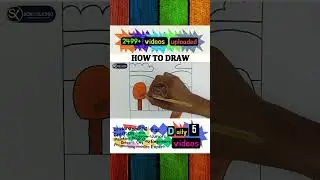 How to draw kids art || schoolx360 #shorts #Drawingshorts #drawing  #viral #ytshorts #kidsart