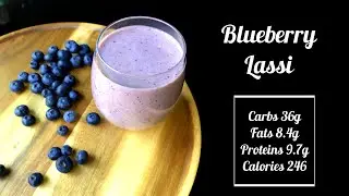 Blueberry Lassi | No Sugar | 246 Calories | Antioxidant Probiotic Drink | Indian Blueberry Smoothie