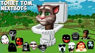 SURVIVAL SECRET GIANT SKIBIDI TOILET TOM in Minecraft - JEFF THE KILLER and GRUDGE and 100 NEXTBOTS