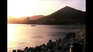 Шум моря на закате.