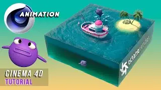 Tropical 3D scene in Cinema 4D