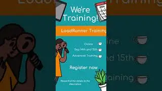 Join our #loadrunner training on September 14th and 15th. email me for more details