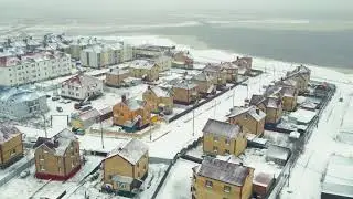Зимний Яр-Сале с высоты птичьего полета