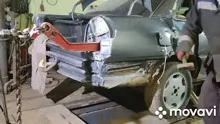 ремонт ауди100 тянем лонжерон,замена крыла
