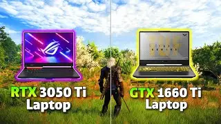 RTX 3050 Ti Laptop (95W) vs GTX 1660 Ti Laptop Gaming Benchmark | Test in 8 Games |