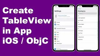 How to Create TableView in Objective-C (iOS 2020)