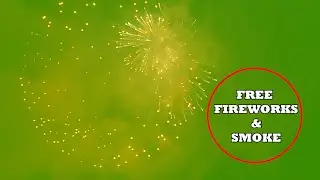Green screen fireworks with smoke effect || HD