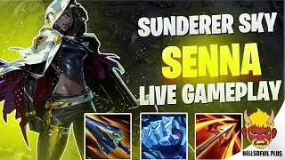 Sunderer Sky Senna Does CRAZY Damage! (110+ Stacks)  Wild Rift HellsDevil Plus Gameplay