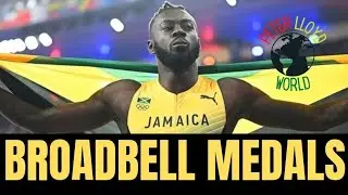 RASHEED BROADBELL DELIVERS JAMAICA'S 2ND MEDAL FROM THE TRACK IN PARIS. PARCHMENT & BENNET !