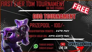 TDM DUO TOURNAMENT FROM 29th May . For Registration Check Description .