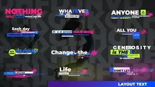 Modern Stripes and Particles Text Layout | After Effects Template