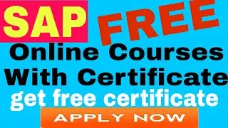 Open SAP Free Online Certificate Courses | Sap Hana Certification | Free Training Courses