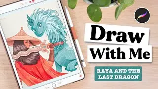 (iPAD) DRAW WITH ME ✏ | Raya and the Last Dragon Fanart