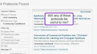 Finding community contributed synthetic chemistry protocols