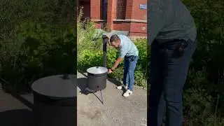 Печь(учаг) с казаном на 16 литров. Мы находимся в Казани.#блогер #рецепты #food #мясо #cooking