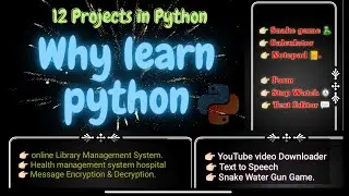 Why You should Learn Python || 12 Python Projects for Beginners