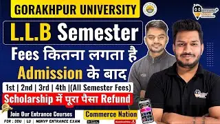 DDU Gorakhpur University LLB Entrance 2025 Fees Details | Exam Pattern | DDU LLB Scholarship Refund
