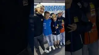 The #MiniGP Germay Series riders visit #Moto2 Barry Baltus’ box at Sachsenring 🤩🇩🇪