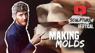 🔴Making My Own Plaster Casts Live - Mold Making and Casting #art #inspiration [Vertical]