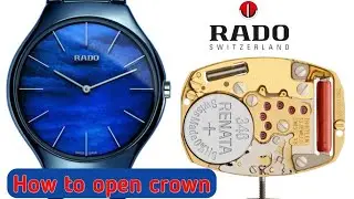 How to open crown Rado True Thinline 01.420.0005.3.090 | Caliber 282.002