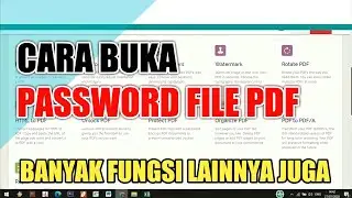 Cara Membuka File PDF Yang Terkunci | cara membuka file pdf yang dipassword