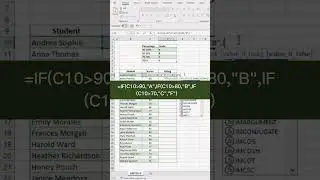 Basics of Nested IF Function in Excel #shorts