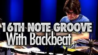 Cobus - 16th Note Groove w/ Off-Set Backbeat (Drum Lessons)