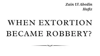 When Extortion Became Robbery. | PPC