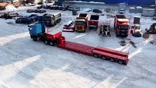 Полуприцеп трал 94554M с передним заездом раздвижной