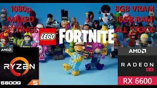LEGO® Fortnite® | AMD Ryzen 5 5600G + RX6600 | PC Benchmark | Max Settings | 1080p