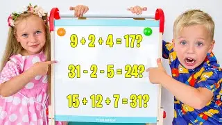 Gaby and Alex play MATH CHALLENGE. Simple Additions and Subtractions. Going Back to School Story