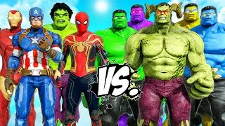 THE AVENGERS VS TEAM HULK & HULK LUCIFER |  SUPER EPIC BATTLE - KJRAGAMING