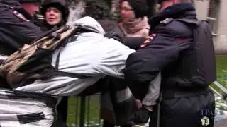 Разгон акции в поддержку ЄвроМайдана в Москве